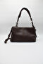 Women's Brown Knitted Strap Lined Zipper Closure Crossbody Hand, Arm and Shoulder Bag - 4