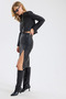Antique Faux Leather Pencil Skirt - 2