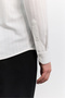 Men's White Herringbone Pattern Bottomed Britli Comfort Fit Long Sleeve Shirt A62Y2081 - 3