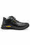 Black 100% Genuine Leather Men's Casual Sports Shoes |   Rubber Sole Full Mold |   Full Orthopedic with Rubber Laces |   Modern Casual Men's Sneaker Shoes Model City Style for Comfortable and Casual Daily Use