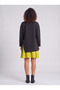 Women's Black Yellow Bird Eye Detailed Aerobin and Steel Fabric Dress - 3