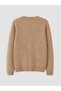 Ozmarka New Season Brown V-Neck Women's Knitwear Sweater - 2