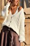 Ecru Buttoned Knitted Detailed Soft Textured Loose Knitwear Cardigan 50 50 - 2