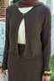 Özüm Triple Ribbed Suit Brown - 2