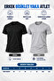 Men's Crew Neck Short Sleeve Undershirt Undershirt (Tutku Authorized Seller) Set of 2 – 1 Black + 1 Gray - 6