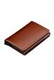Leather Wallet Card Holder Brown