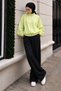 Elasticized Stripe Detailed Bomber Jacket Tsd260277 Green - 3