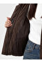 Vizyon New Season Brown Hooded Women's Puffer Coat - 4