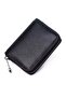 Calfskin Leather Card Holder Black - 2