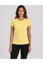 Women's Yellow Lycra Single Jersey Slim Fit T-Shirt-D232