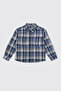 Boy's Plaid Patterned Blue Shirt