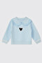 Baby Girl Blue Ruffle Detailed Sweatshirt