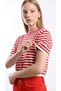 Stripe Garnished Knitwear Top - 4