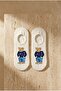 Unisex Teddy Patterned Sneaker Invisible Socks White - 3