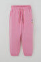Girl's Sweatpants with Pocket and Button Accessories, with Lacing Accessories, 1-4 Years Old, Pink