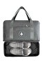 Waterproof Double Layer Portable Travel Bag Grey - 2
