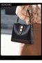 Women Shoulder Bag Ladies Vintage PU Leather Waterproof and Wear-resistant Zipper Multifunction Crossbody Bag - 3