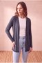 Women's 100% Viscose Ombre Blue Long Sleeve Open Front Cardigan Esther