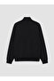 Vizyon New Season Black Oversize Women's Thick Zippered Sweatshirt - 7