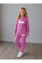 Girl's Süzene Embroidered Love Written Top and Bottom Set - 3