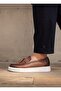 Seren Model Genuine Leather Handmade Brown Loafer Shoes - 4