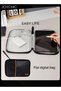 iPad Storage Bag Anti-collision Data Cable Carry Case Moisture-proof Power Bank Travel Portable Headphone Storage Organizer for Women Men Outdoor Black - 2