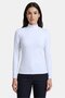 White Women's Half Turtleneck Long Sleeve Body/Blouse