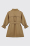 Girl's Collared Beige Trench Coat - 2