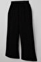 Girl's Pants with Stone Accessories and Elastic Waist, Ages 8-14, Black - 5