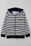 Boy's Cardigan with Zipper Pocket and Hood, Ages 4-8, White