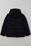 Girl's Coat with Plush Inside and Zipper with Hood, 6-9 Years Old, Navy Blue - 2