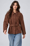 Women's Stoned Vegan Suede Jacket - 2