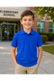 Child, Teenager Saks Blue Short Sleeve Polo Neck T-Shirt 100% Cotton Unisex - 4