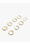 Stone Detailed Steel Mixed 8-Piece Ring Set - 2