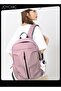 New Style Polyester Anti-theft Business Backpack Waterproof Bookbag Large Capacity School Bag With Astronaut Pendant Pink