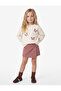 Butterfly Embroidery Detailed Crew Neck Long Sleeve Embroidered Sweatshirt