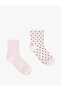 Cotton Patterned 2-Piece Sock Set - 2