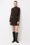 Ornamental Buttoned Mini Dress with Blouse Inside
