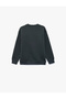 Long Sleeve Crew Neck Printed Raised Cotton Sweatshirt - 5