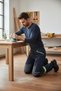 Phosphor Color and Knee Detail Gabardine Work Trousers with Bellows Pockets - 4