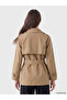 Jacket Collar Belted Women's Trench Coat - 4