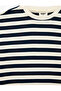 Ribbed Crew Neck Long Sleeve Striped T-Shirt - 5