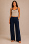 Women's Thin Straps Contrast Ribbed U-Neck Ribbed Crop Tank Top - 3