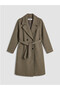 Xside Double-Breasted Collar Belted Women's Cashmere Coat - 8