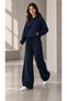 Oversize Hooded 100% Cotton Wide Leg Sweatpants Set - 4
