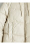 Vizyon New Season White Hooded Women's Puffer Coat - 8