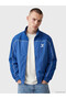Vizyon New Season Blue Relax Fit Stand Collar Men's Coat - 3