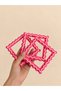 3-Outlet Decorative Socket and Switch Frame – Pink Wavy Design - 2