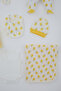Baby Girl Hospital Release Set with 9 Blankets, Smiling Face Lemon Pattern, 0-3 Months, Ecru - 6