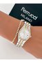 Steel Strap Calendar 2 Year Warranty 3 Atm Waterproof Women's Wristwatch + Bracelet Gift - 3